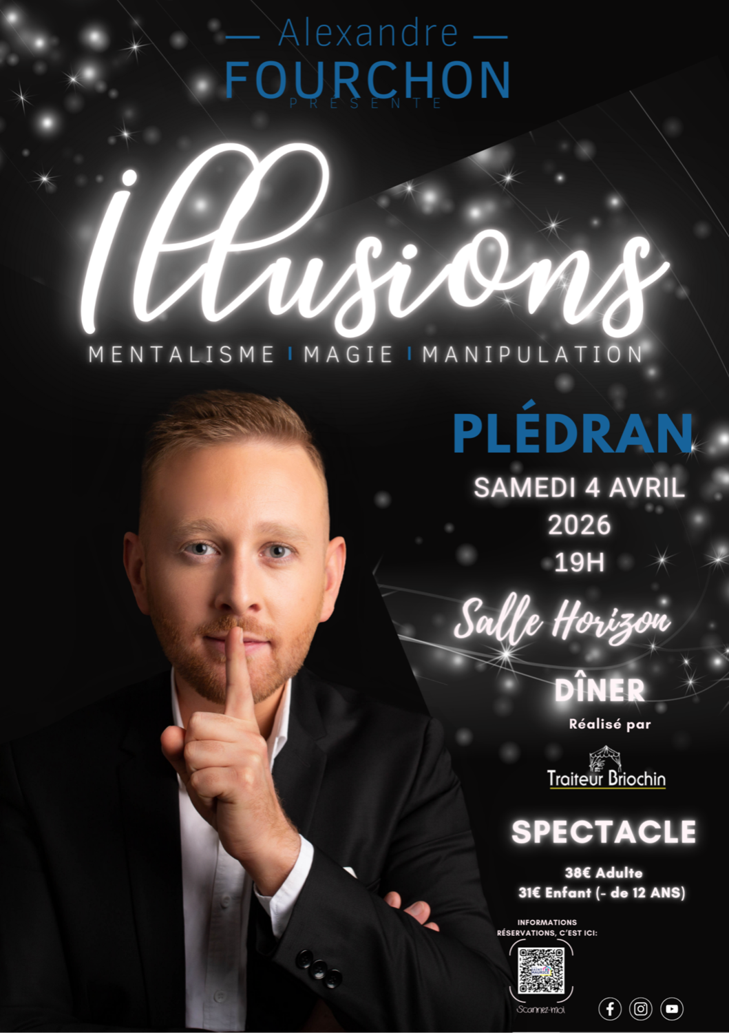 Dîner Spectacle Plédran avec Alexandre Fourchon