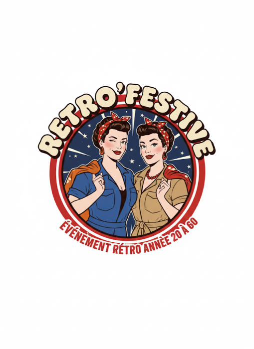 Logo retro festive