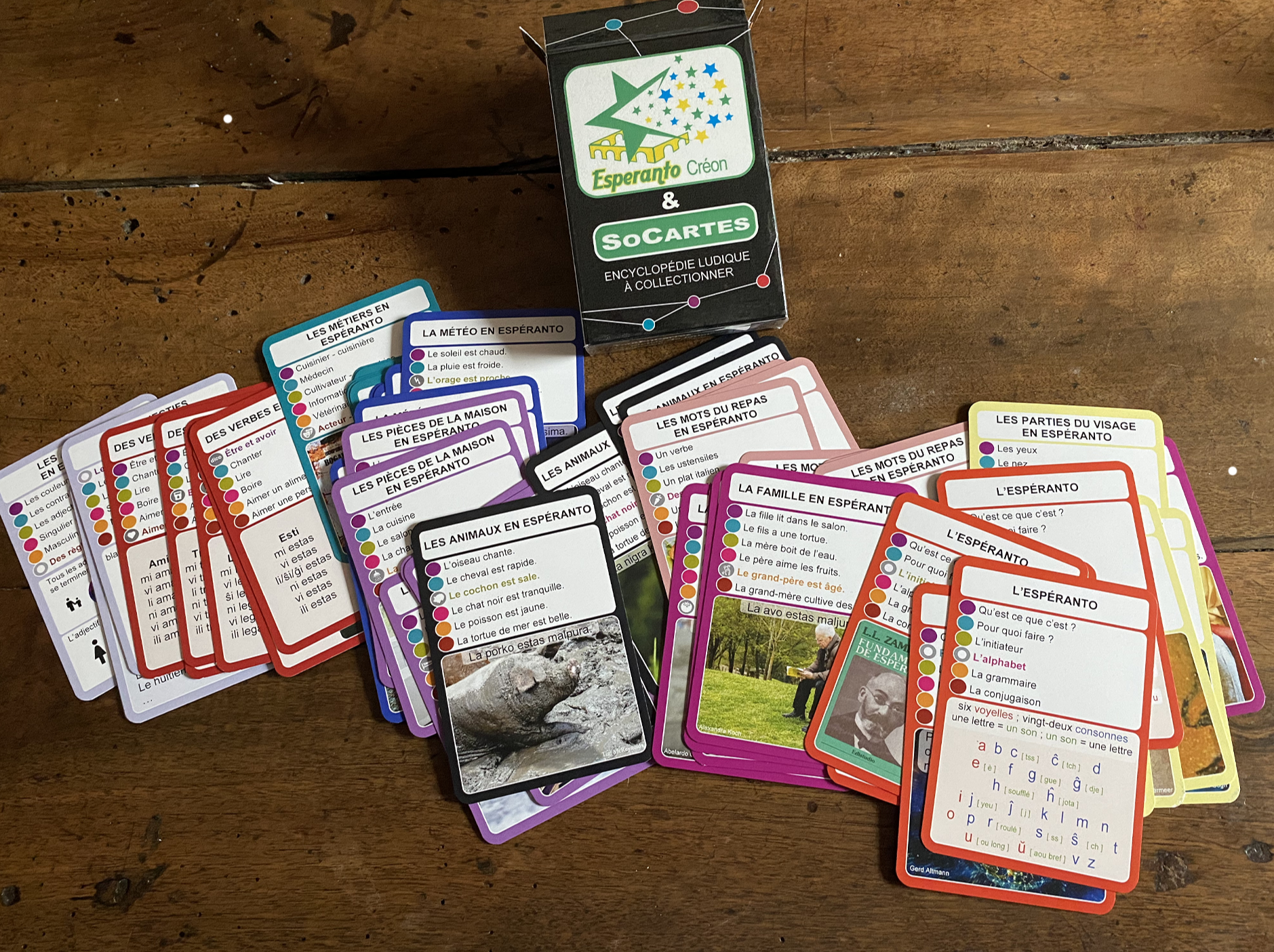 Jeu de cartes pour apprendre l'espéranto