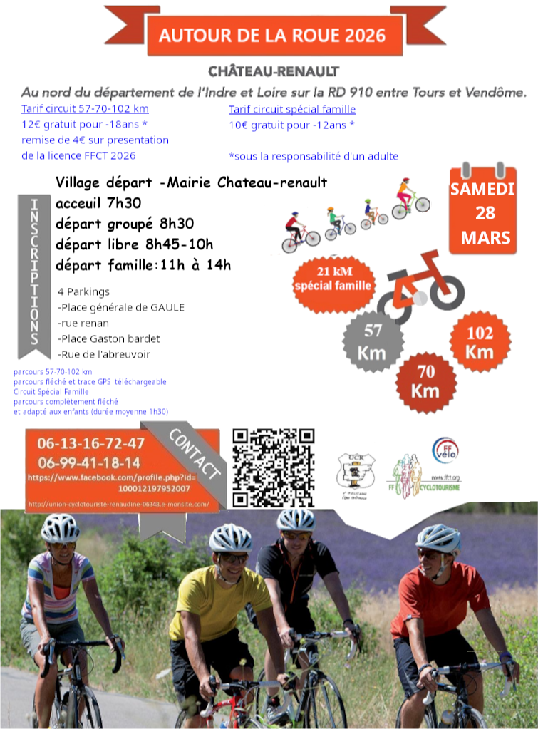 circuit cyclotouriste Autour de la roue 2026