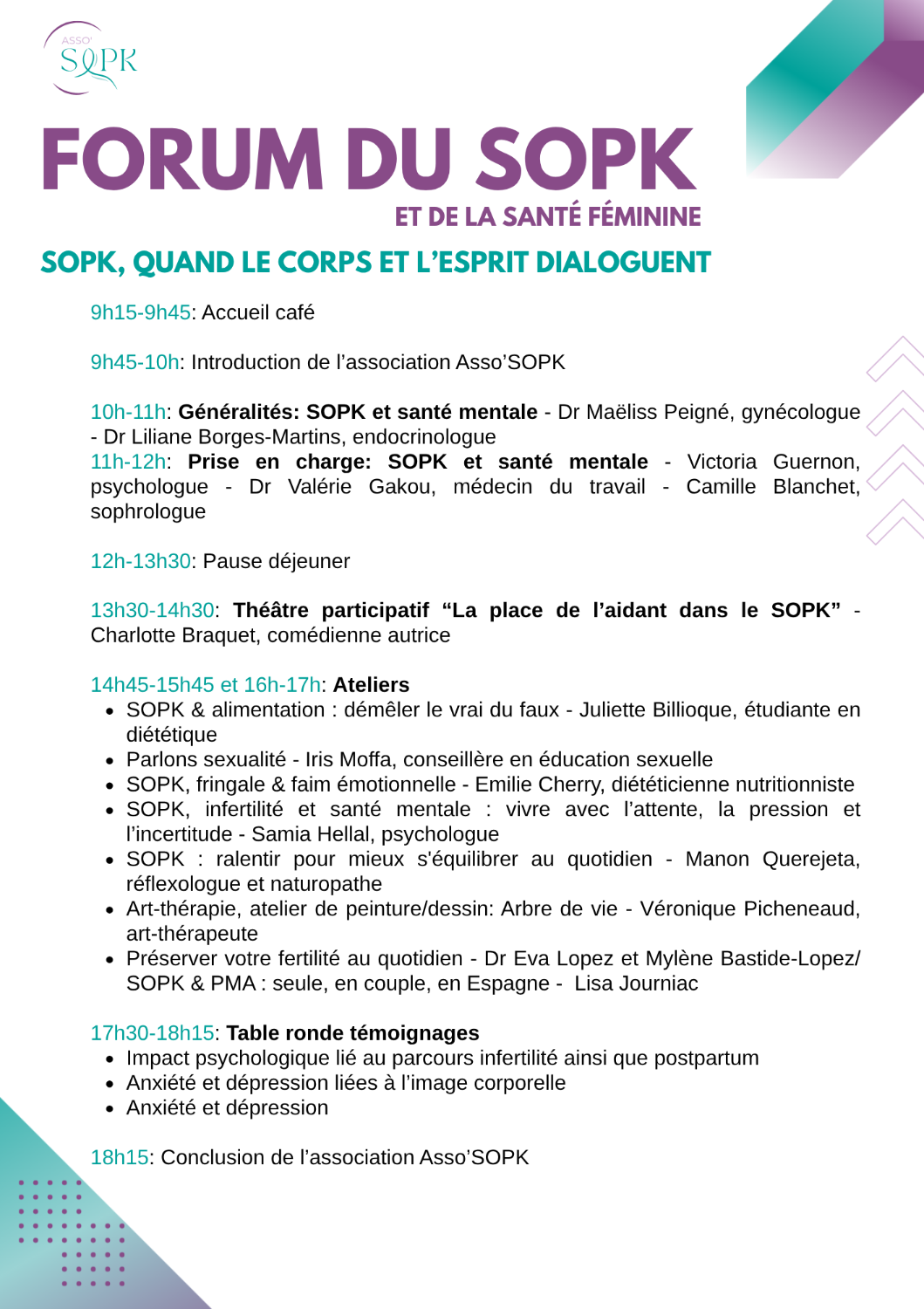 Forum du SOPK 2026