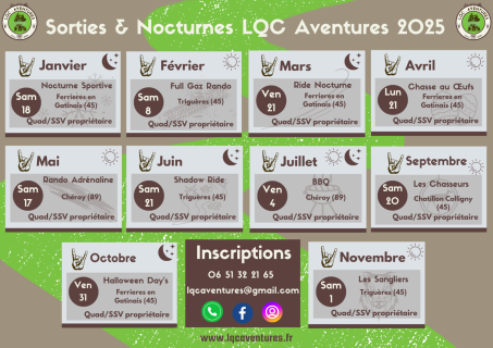 Sorties et Nocturnes LQC 2025