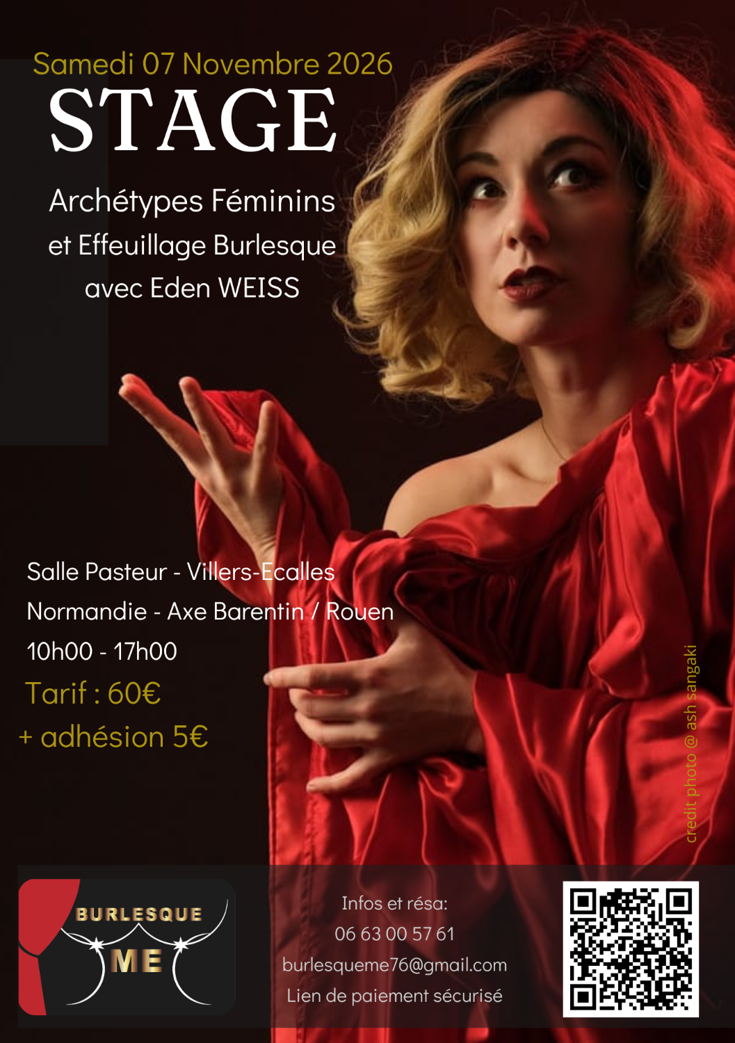 Stage Archétypes et Effeuillage Burlesque - Eden WEISS - 60€