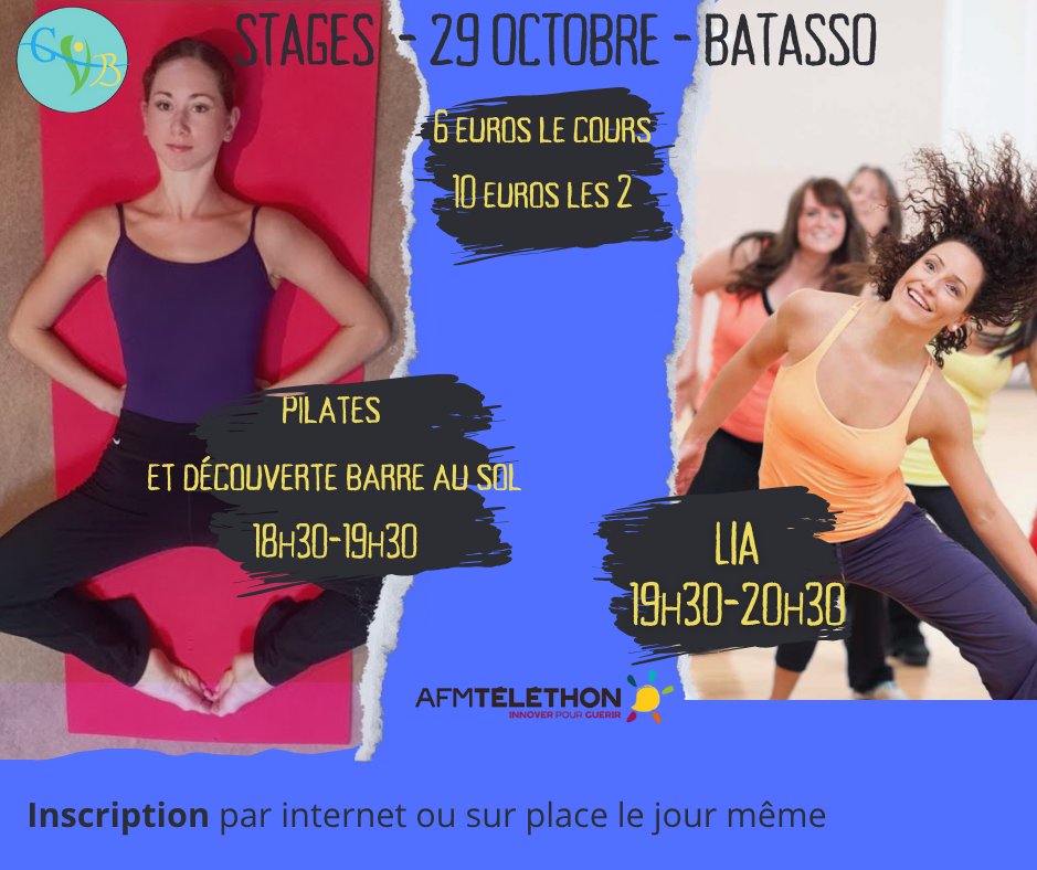 stages du 29/10/2025 Pilates/Barre au sol et/ou LIA