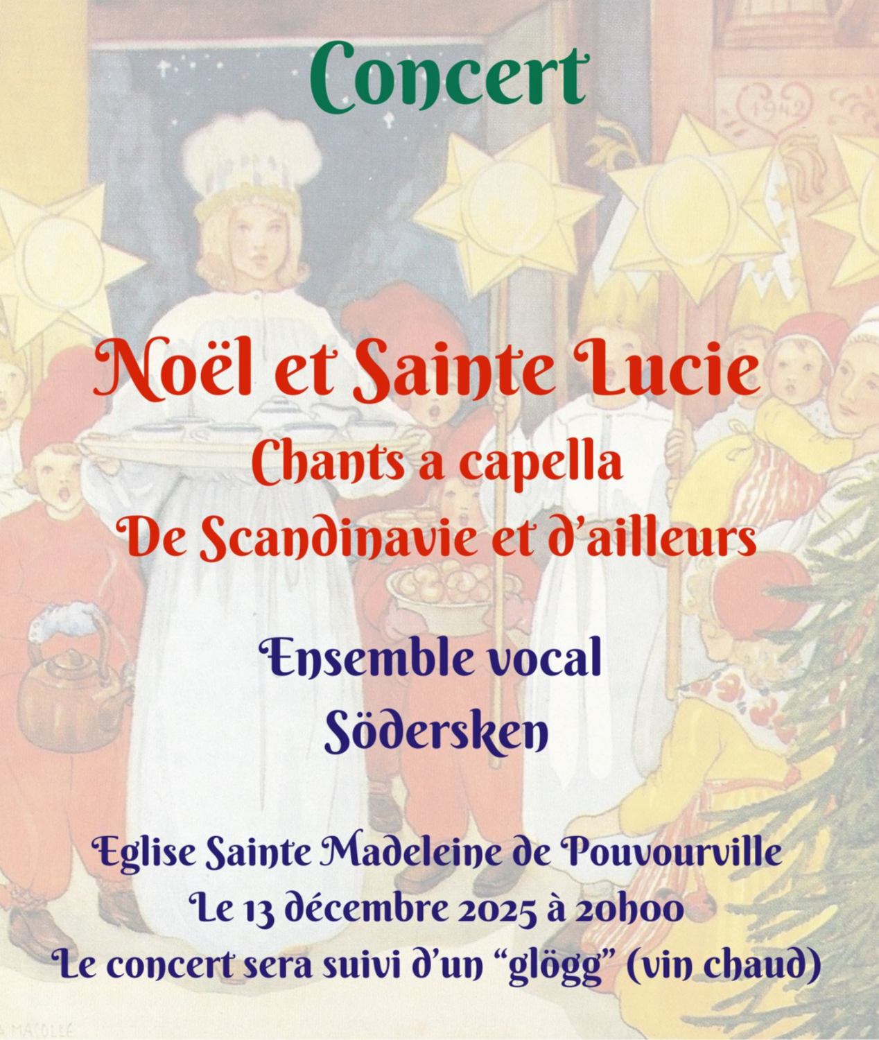 Concert Noël et Sainte Lucie, samedi 13 décembre 2025 à 20h00