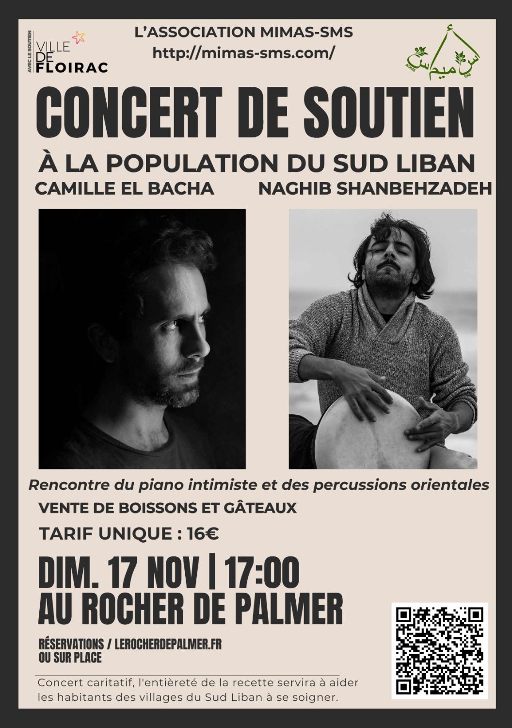 Concert Caritatif avec Camille El Bacha et Naghib Shanbehzadeh