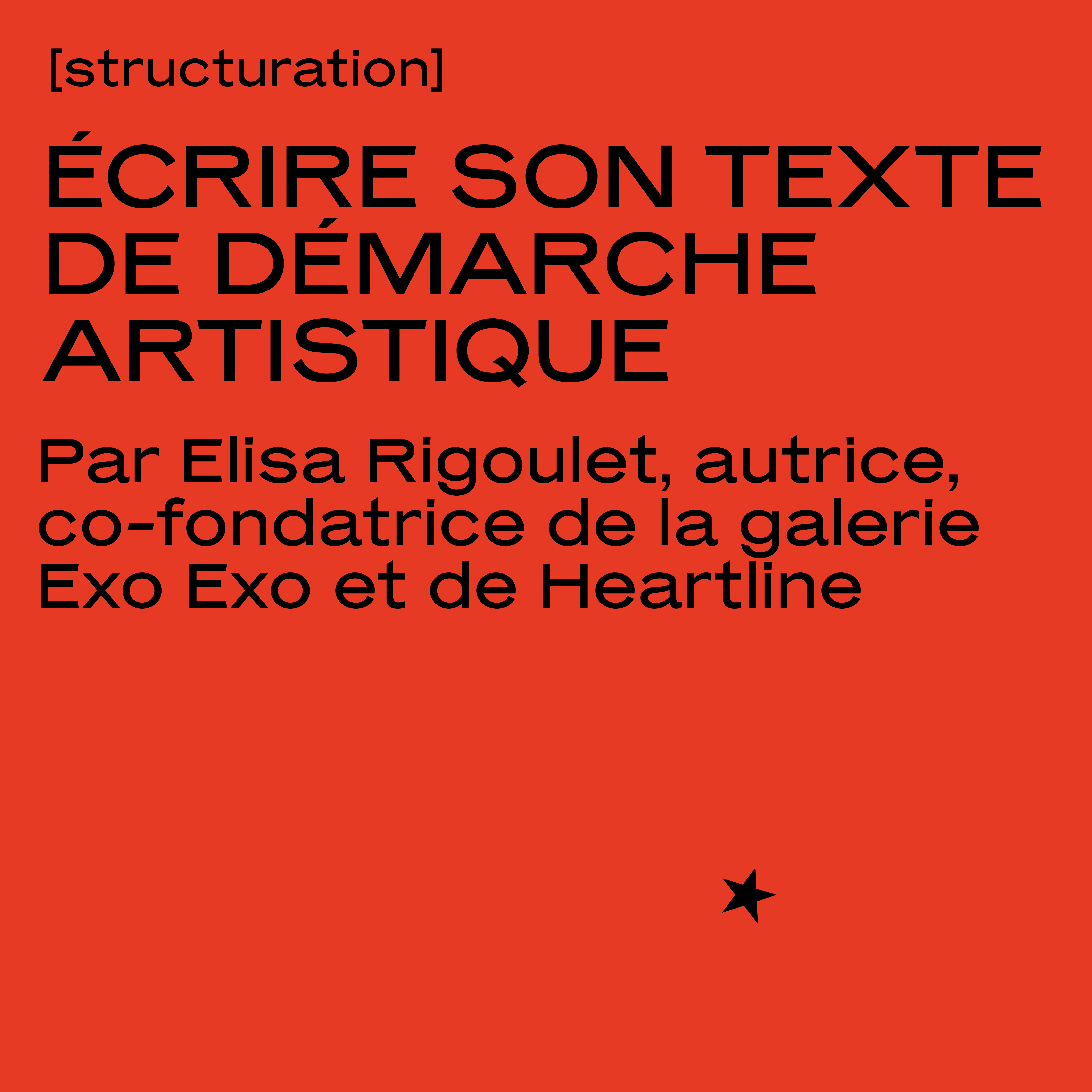 Écrire son texte de démarche artistique [présentiel]