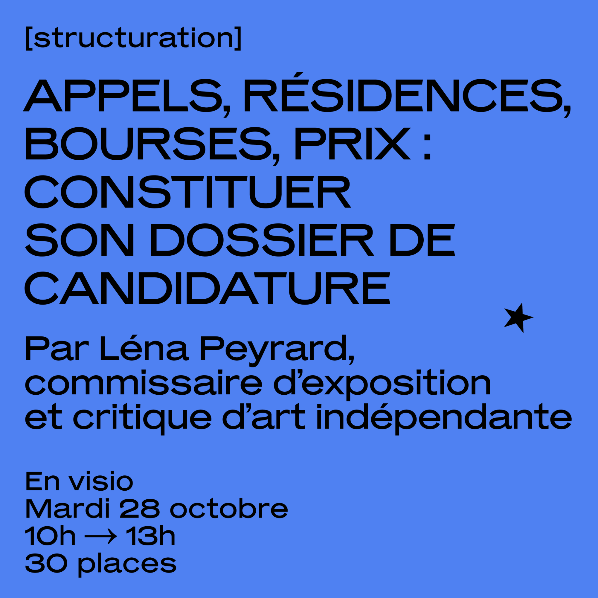 Appels, résidences, bourses, prix : constituer son dossier de candidature [visio]