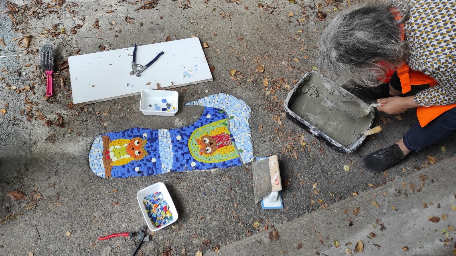 Flacking en mosaïque - chantier artistique (19-20/07)