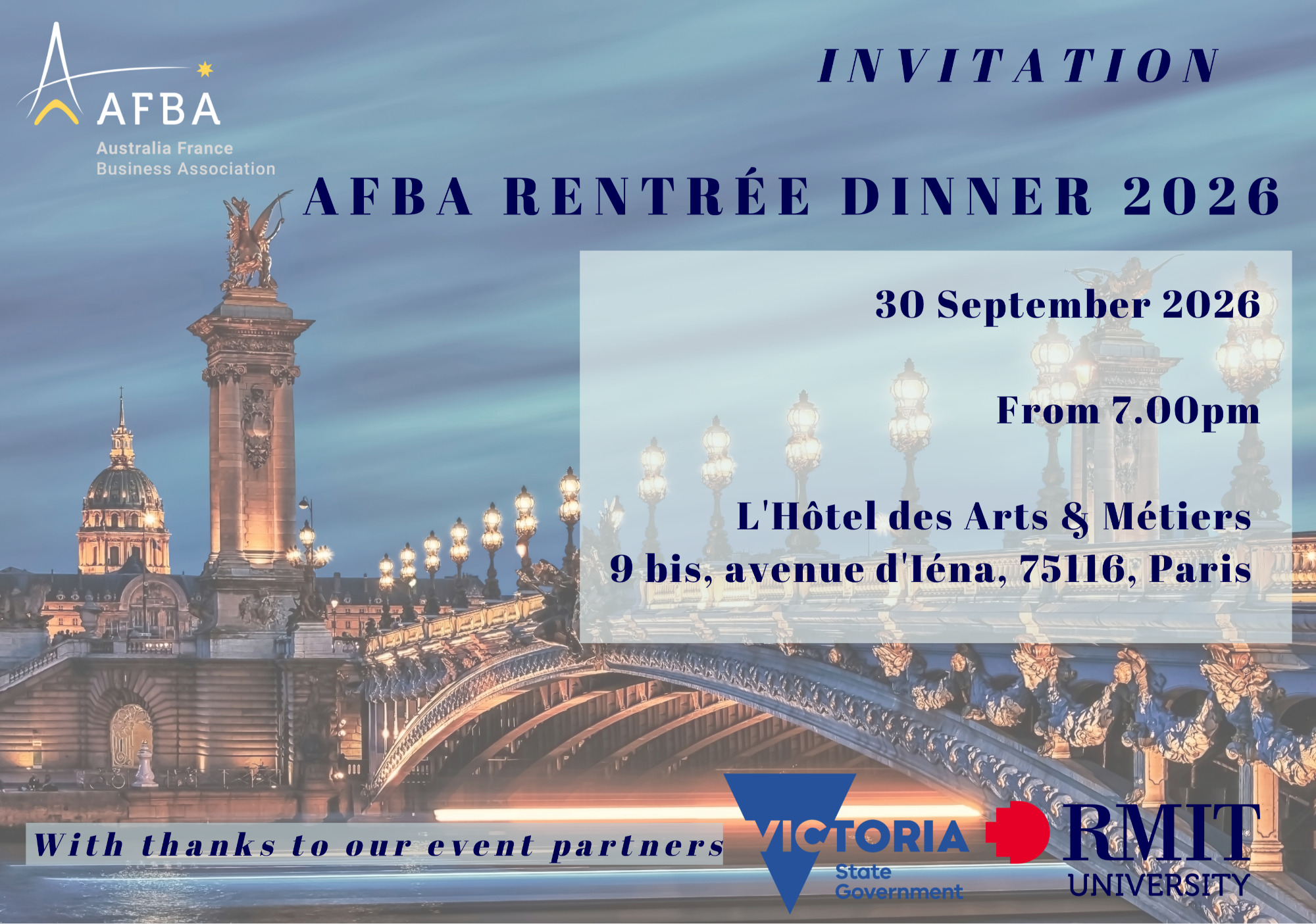 AFBA Rentrée Dinner