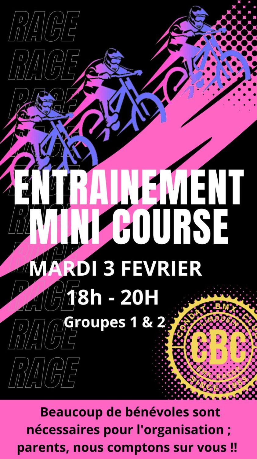 Entrainement mini course Condat sur vienne