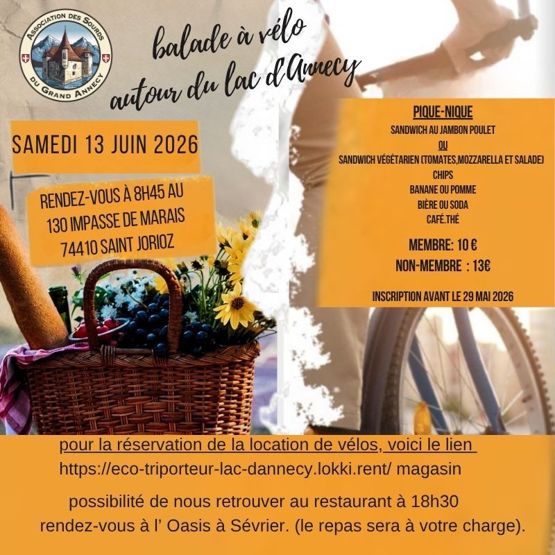SORTIE VELO AUTOUR DU LAC D'ANNECY