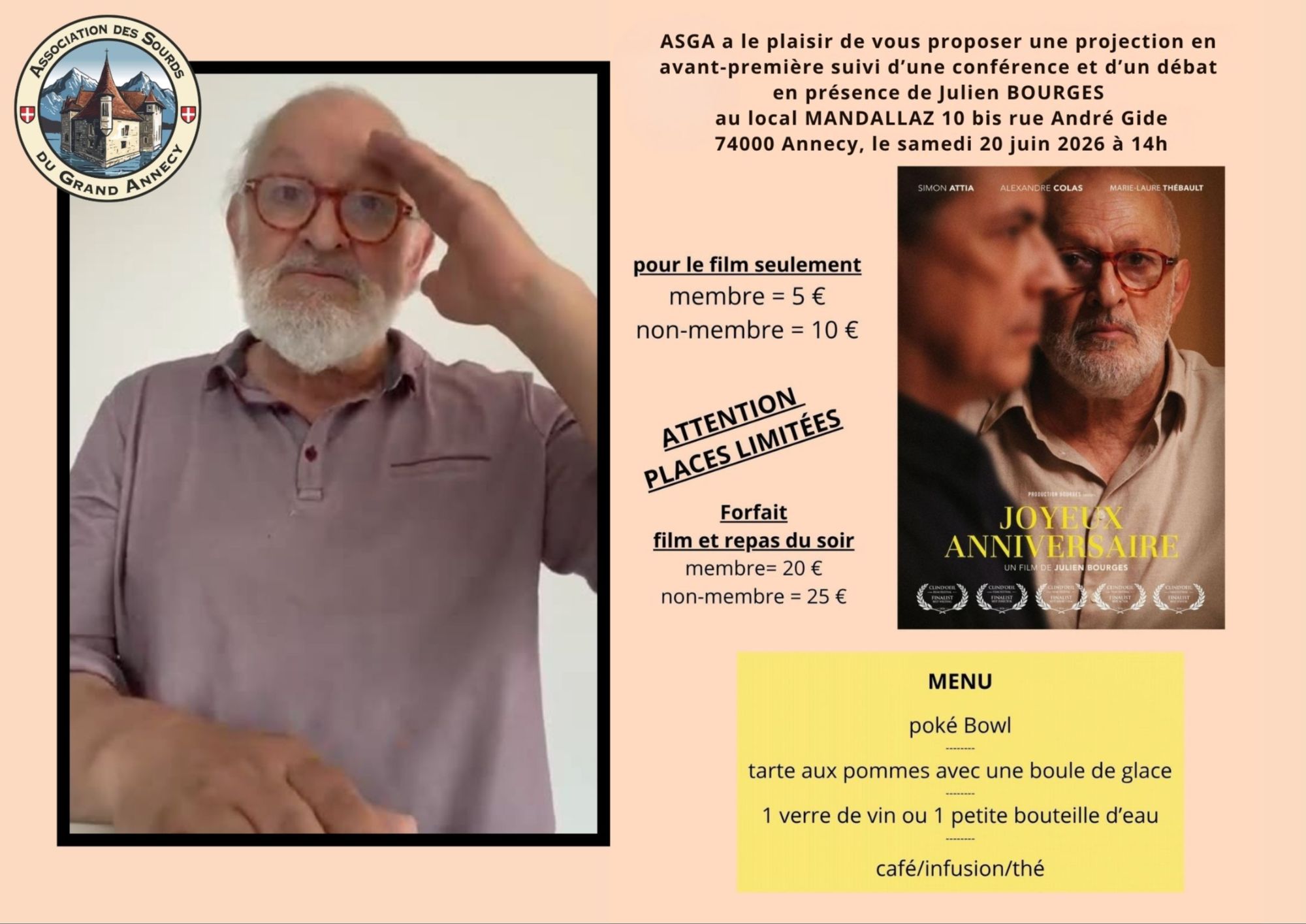 PROJECTION EN AVANT-PREMIERE D'UN COURT METRAGE 