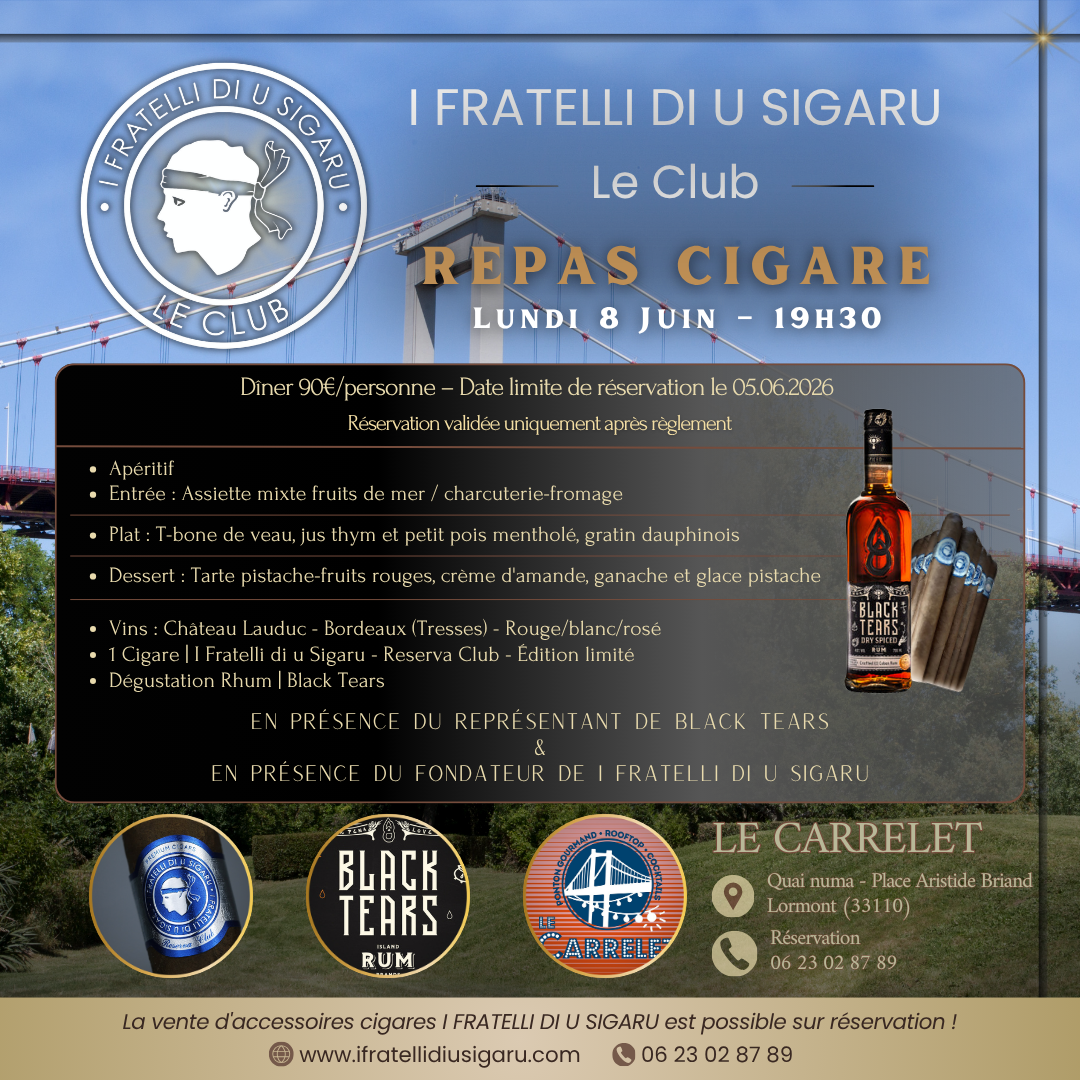 I Fratelli di u Sigaru | Reserva Club x Black Tears Rum | Restaurant LE CARRELET