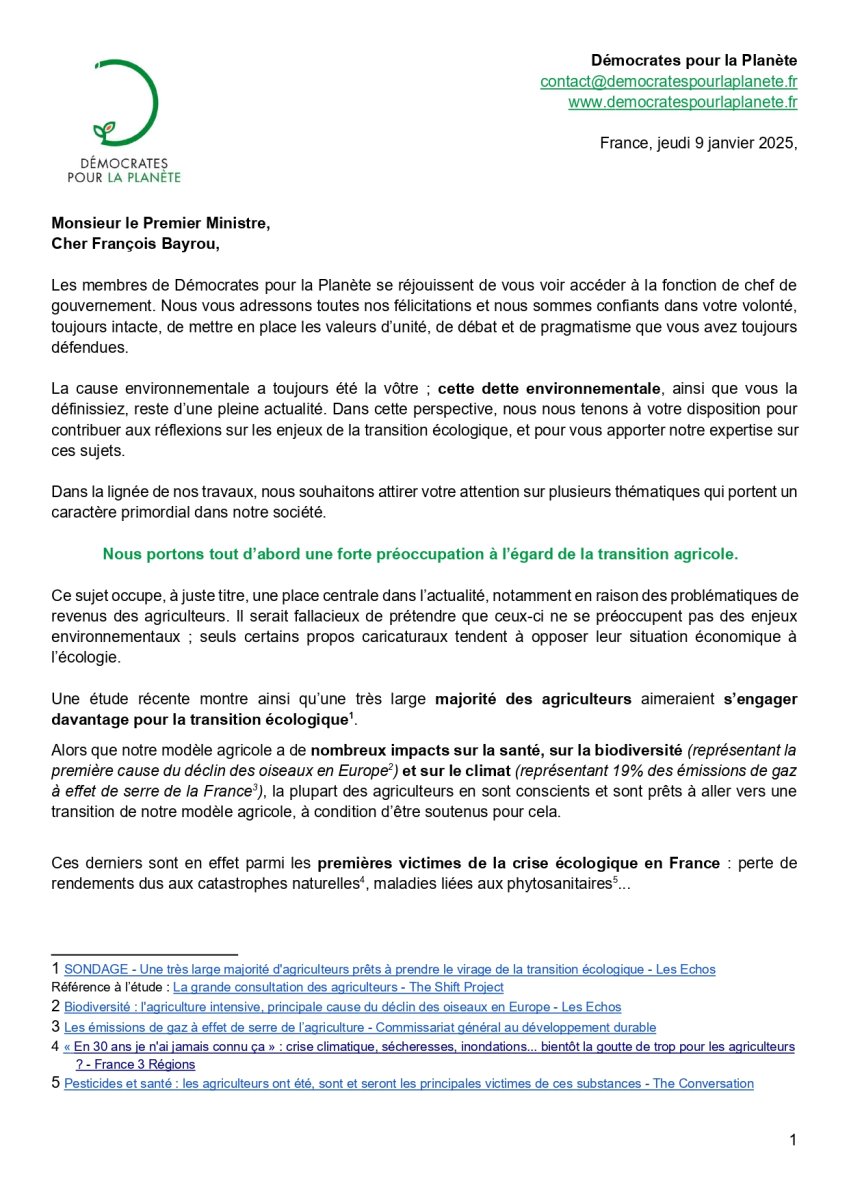 Courrier au Premier Ministre Francois BAYROU 2025 - page-0001