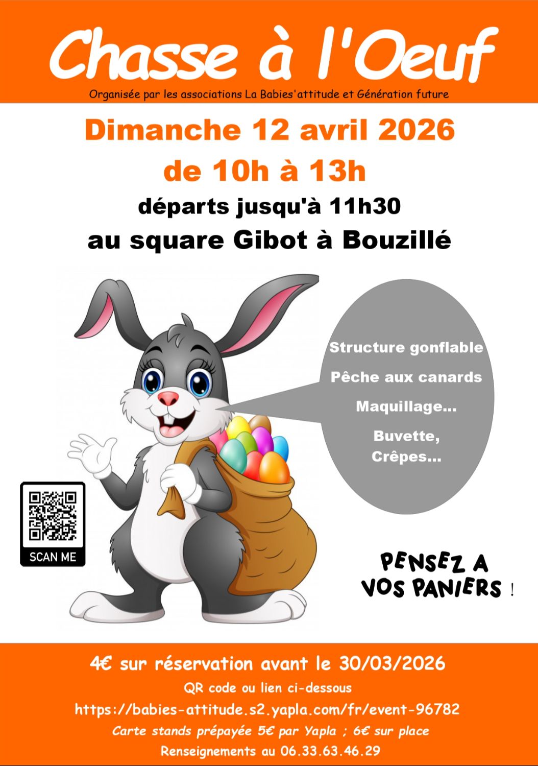 Chasse à l'oeuf 2026