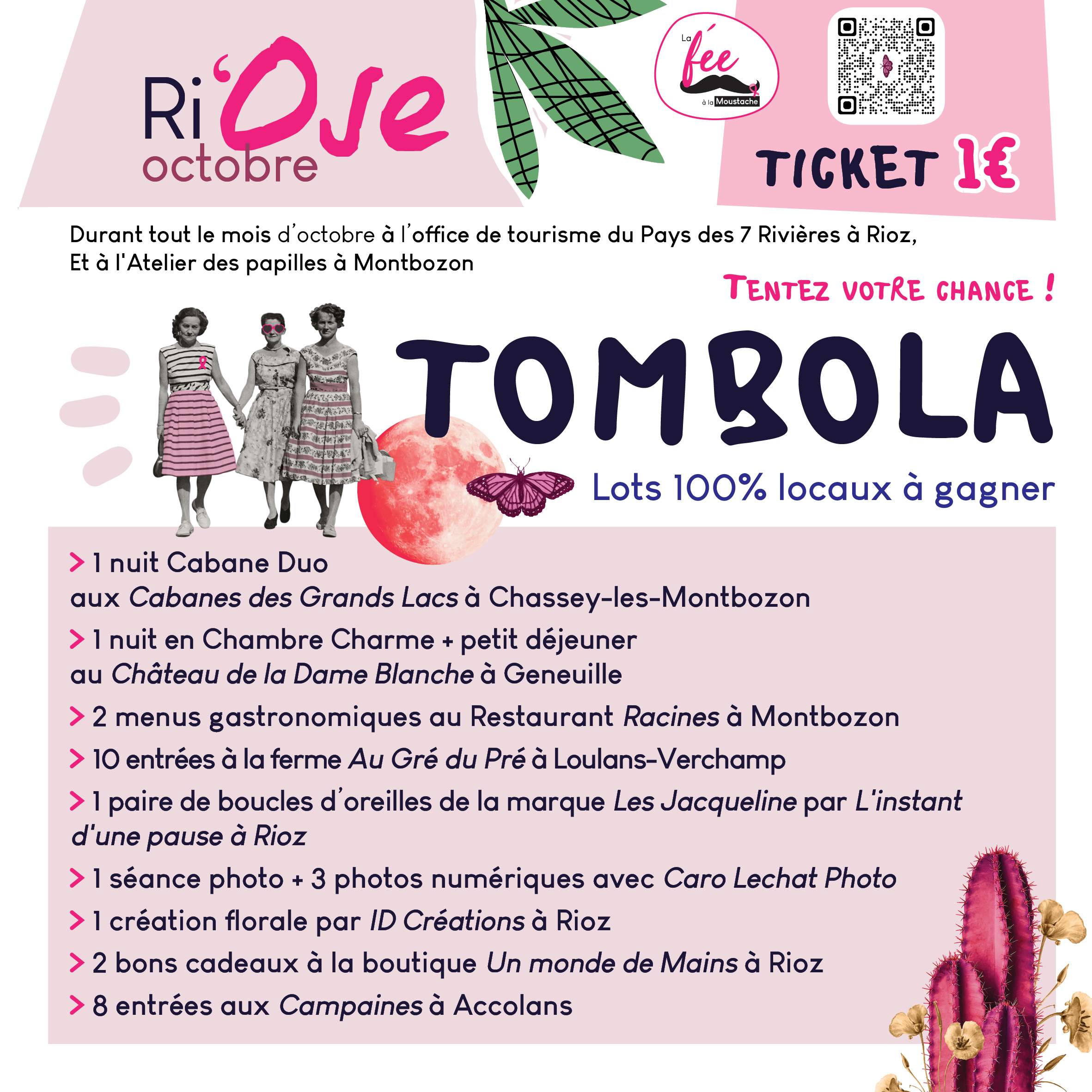 2026 Tombola Ri'Ose, octobre rose au Pays des 7 Rivières