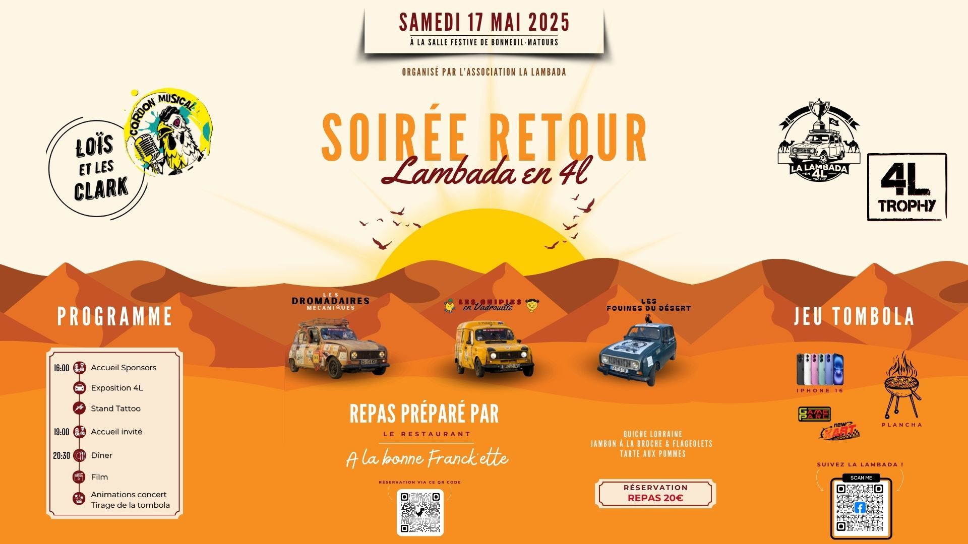 Soirée Retour du 4L Trophy