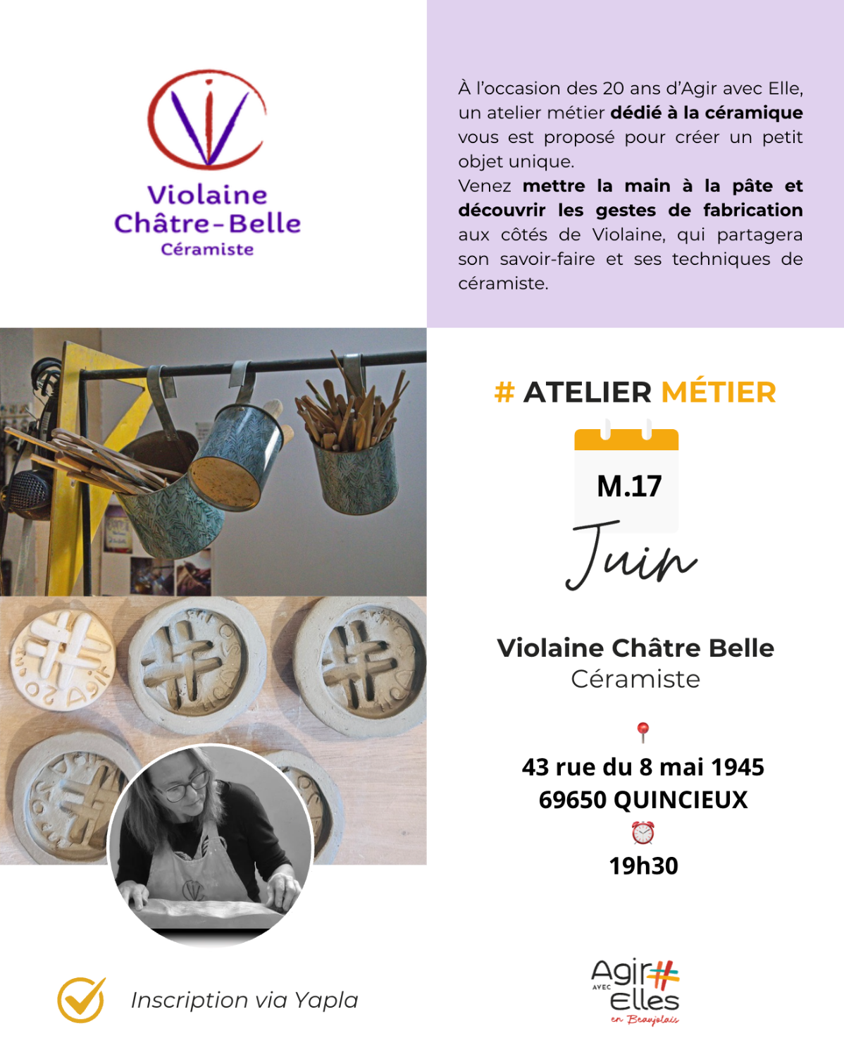 Atelier céramique du 17 juin 2026