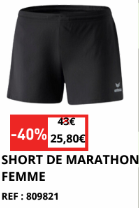 Short de marathon Femme