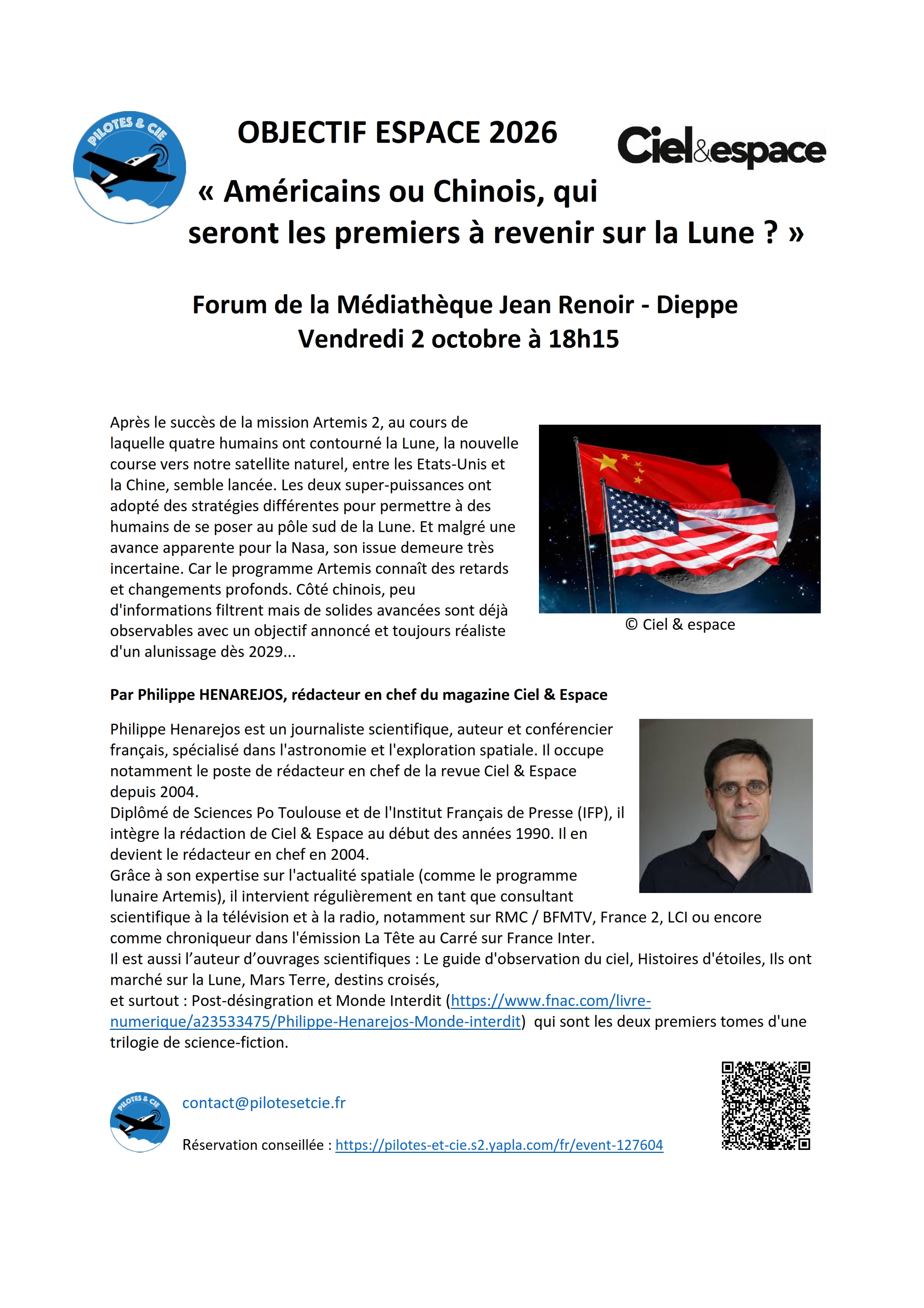 Conférence  « Américains ou Chinois, qui seront les premiers à revenir sur la Lune ? » 