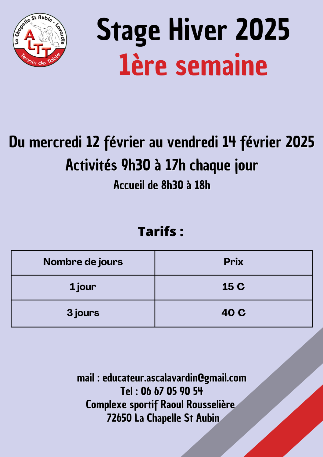 Stage ALTT Hiver 2025 - 1ère semaine