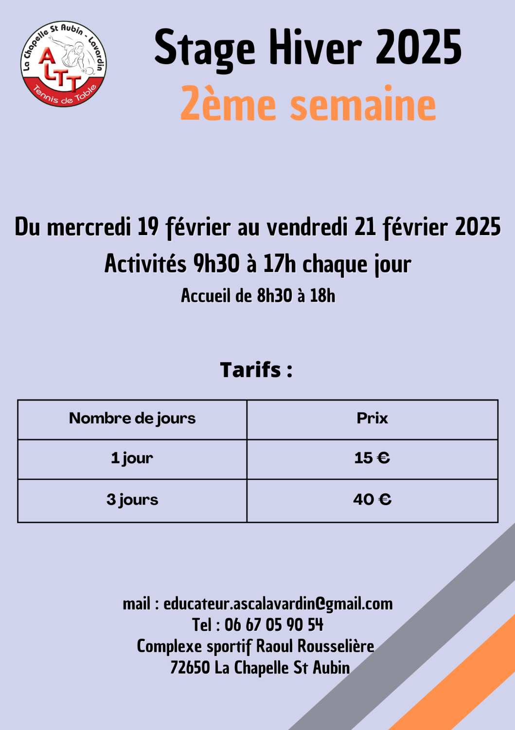 Stage ALTT Hiver 2025 - 2ème semaine