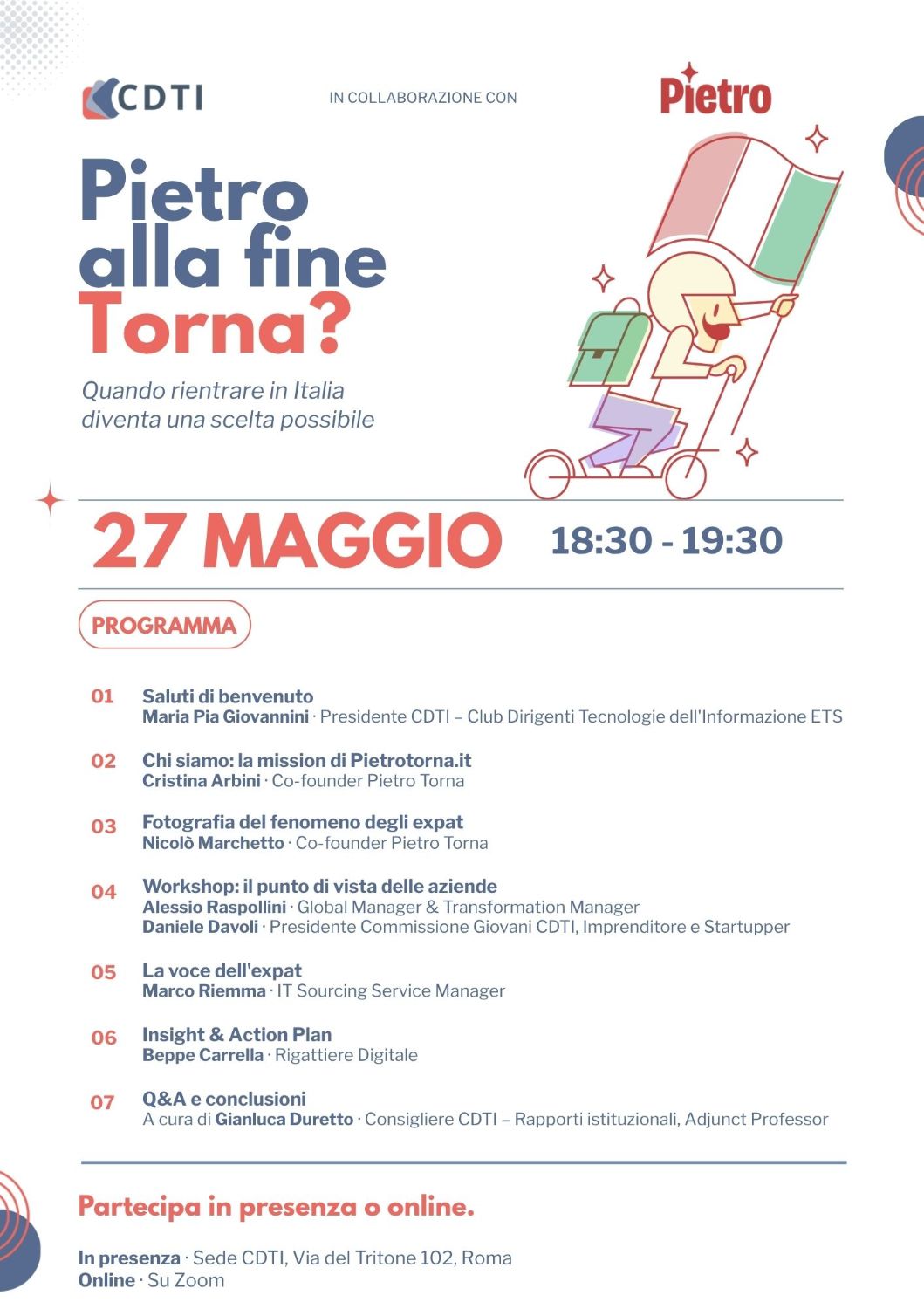 Pietro alla fine Torna?