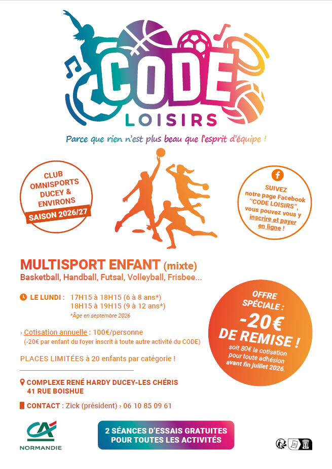 Inscription Multisport Enfant (H/F) 2026-2027