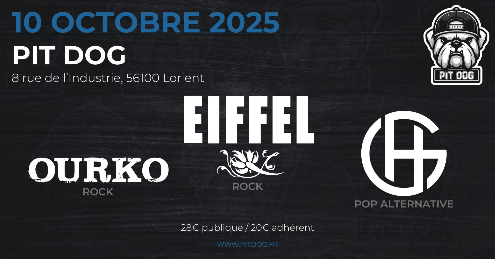 EIFFEL | GWËNN HABERDASHER | OURKO - PIT DOG, Lorient (56)