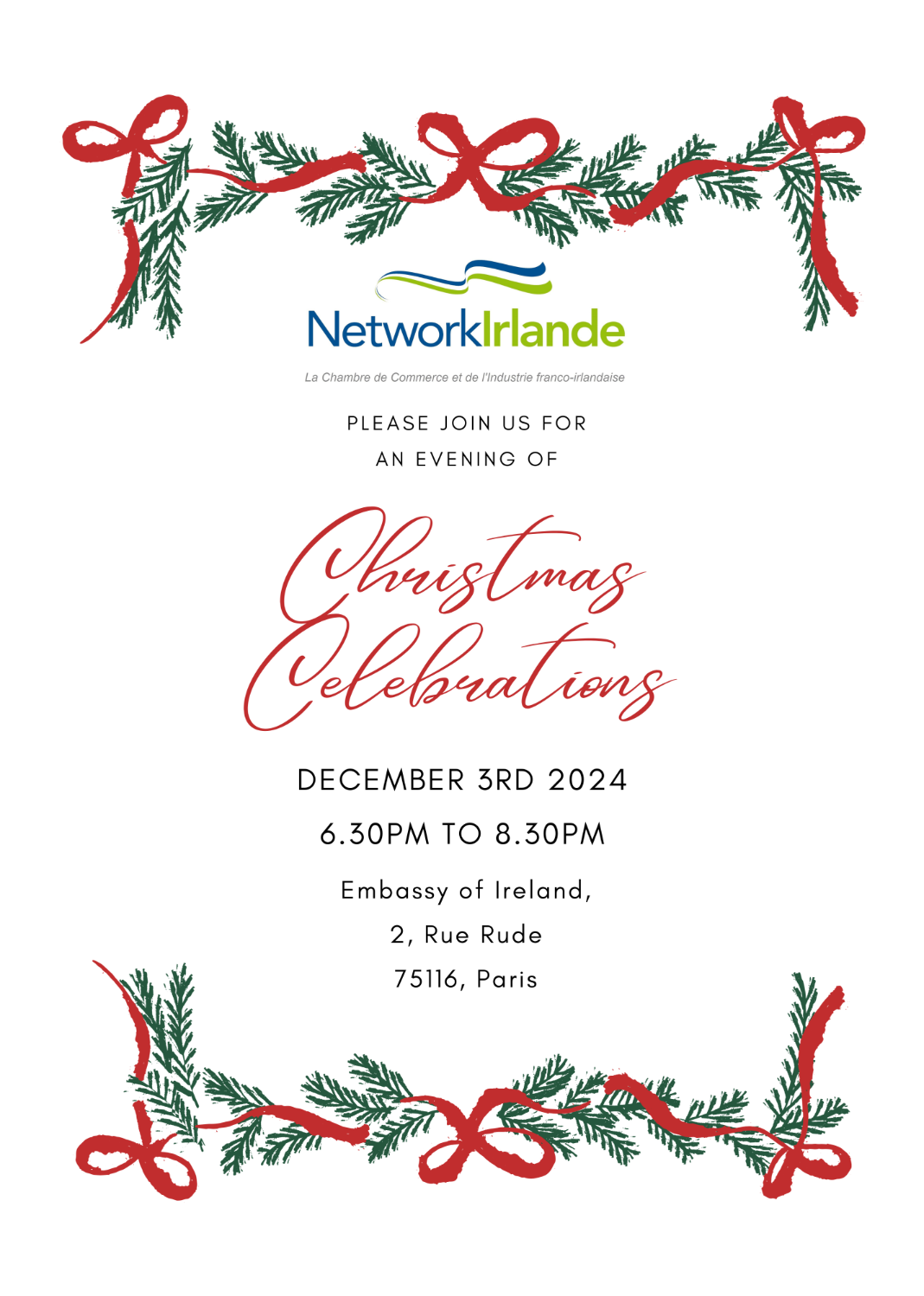 NETWORKIRLANDE CHRISTMAS RECEPTION PARIS 2024