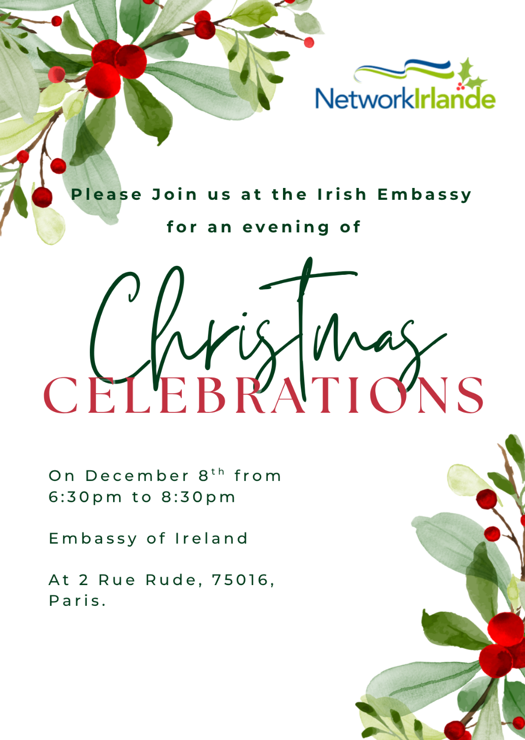 NETWORKIRLANDE CHRISTMAS RECEPTION PARIS 2025