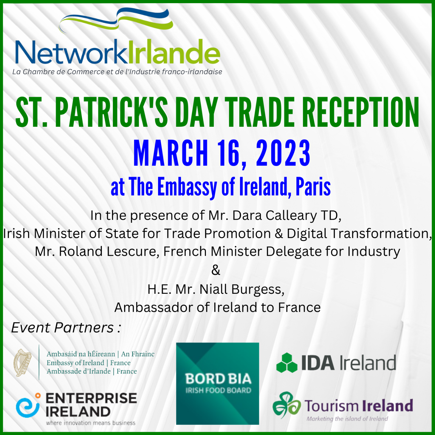 Saint Patrick's Day Trade Reception