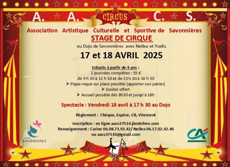 Stage de Cirque 17 et 18 Avril 2025