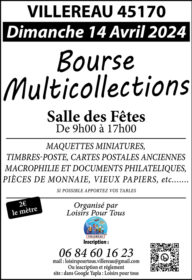 Bourse multi-collections Avril 2024