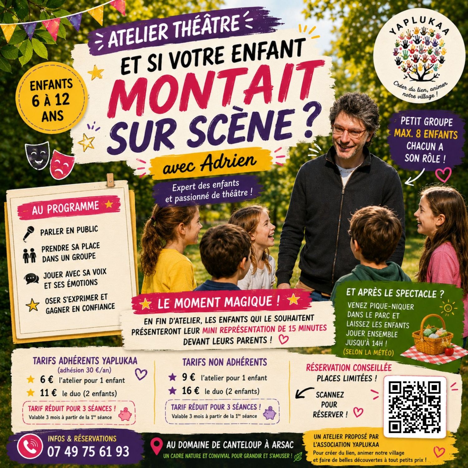 Initiation théâtre avec Adrien dès 6 ans Année 4