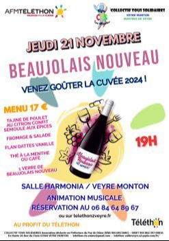 Soirée Beaujolais Nouveau 2024 VEYRE MONTON