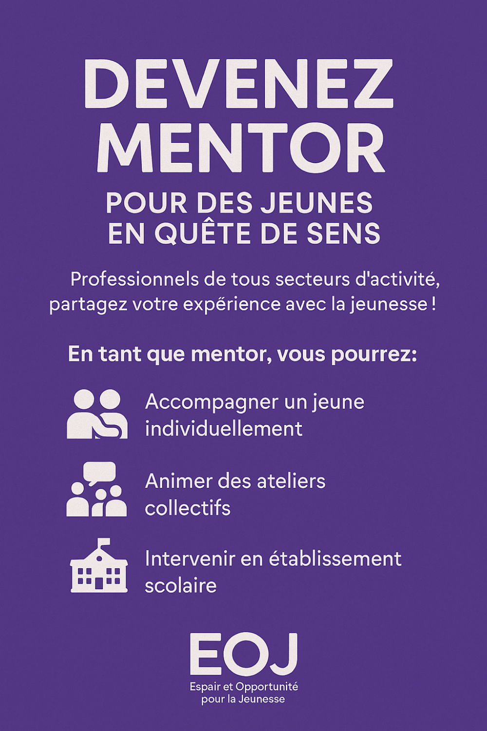 Devenez Mentor auprès de jeunes