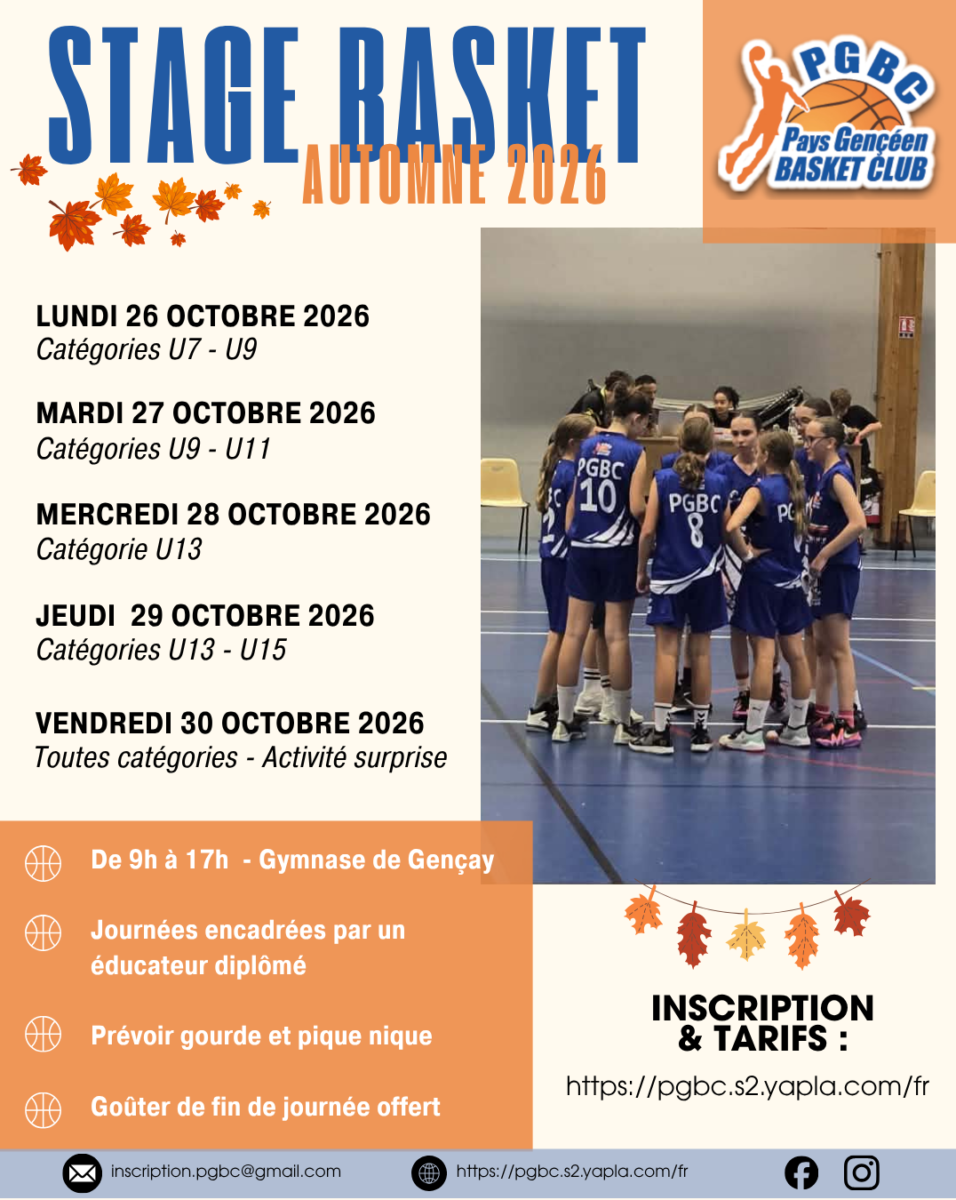 Stage de perfectionnement vacances de Toussaint