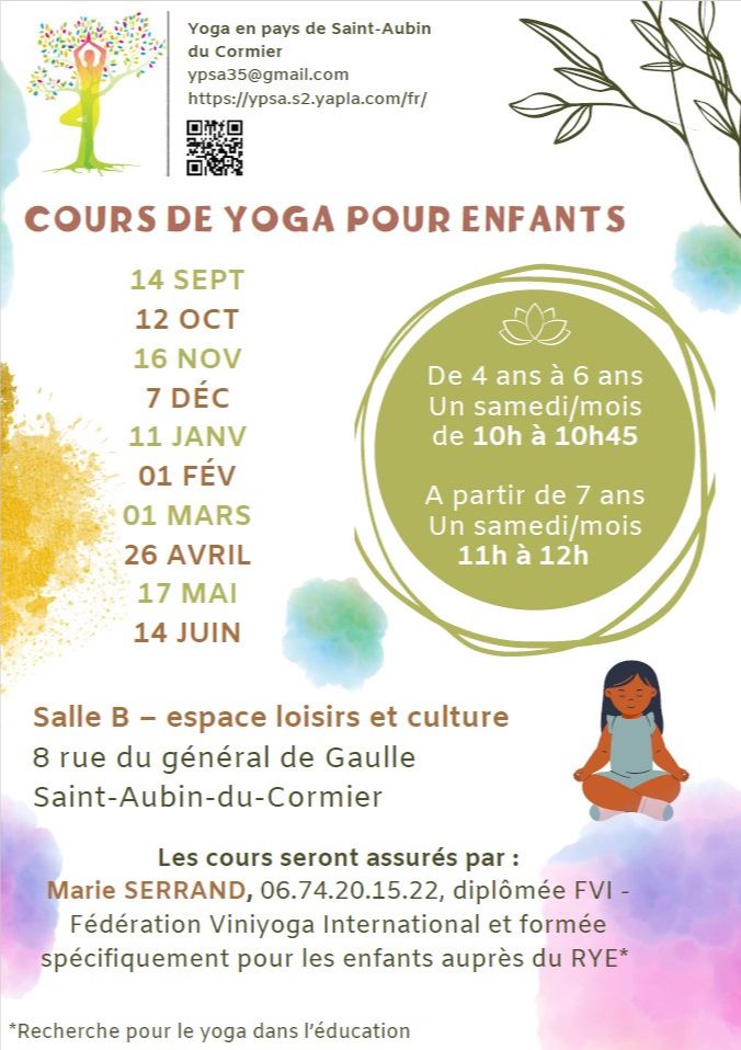 Cours enfants 3-6 ans