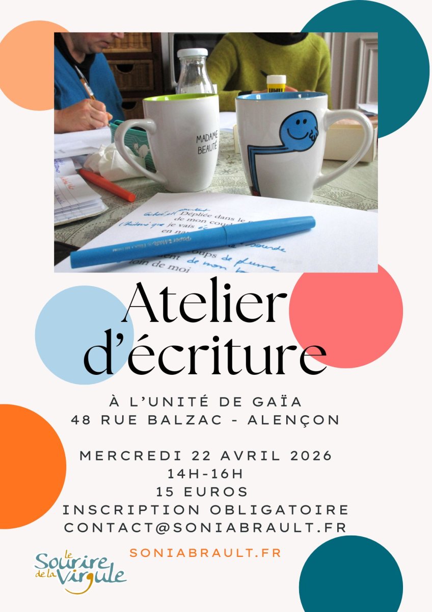 Atelier d'écriture Sonia Brault - Association l'Unité de Gaïa