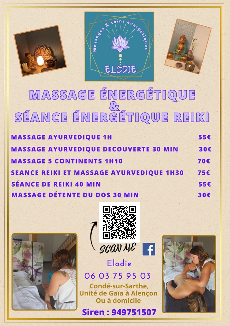 Elodie Guillaume massage et séance énergétique Reïki