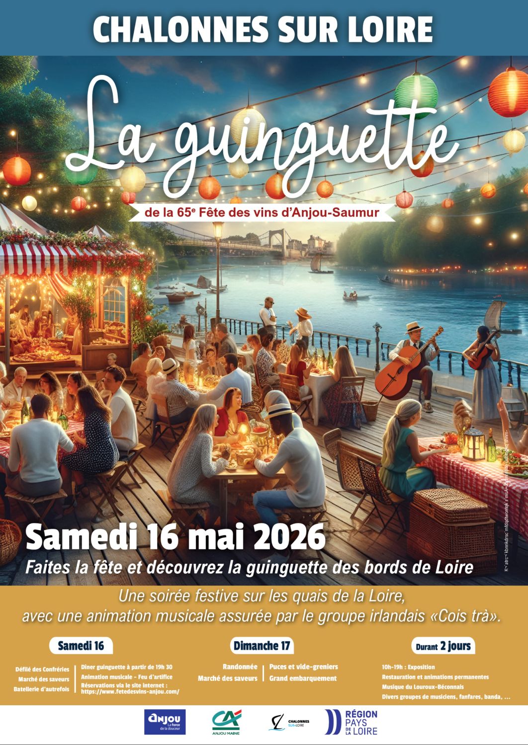 La guinguette de la 65ème Fête des Vins d'Anjou Saumur