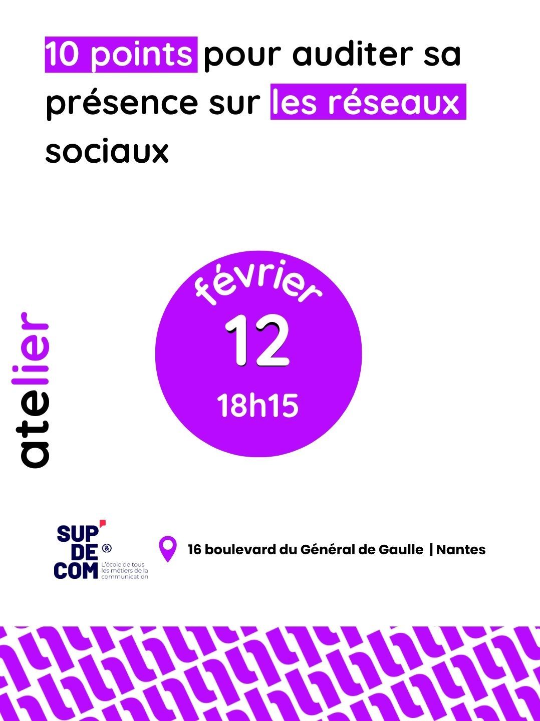 Atelier 10 points pour auditer votre présence sur les réseaux sociaux