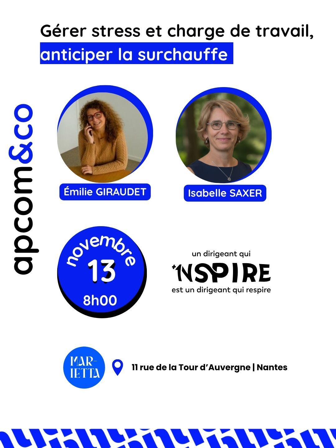 APCOM & CO x 1nspire  |  Gérer stress et charge de travail, anticiper la surchauffe