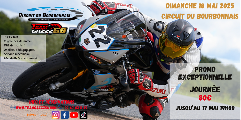 Roulage 17 - 18 Mai Circuit du Bourbonnais