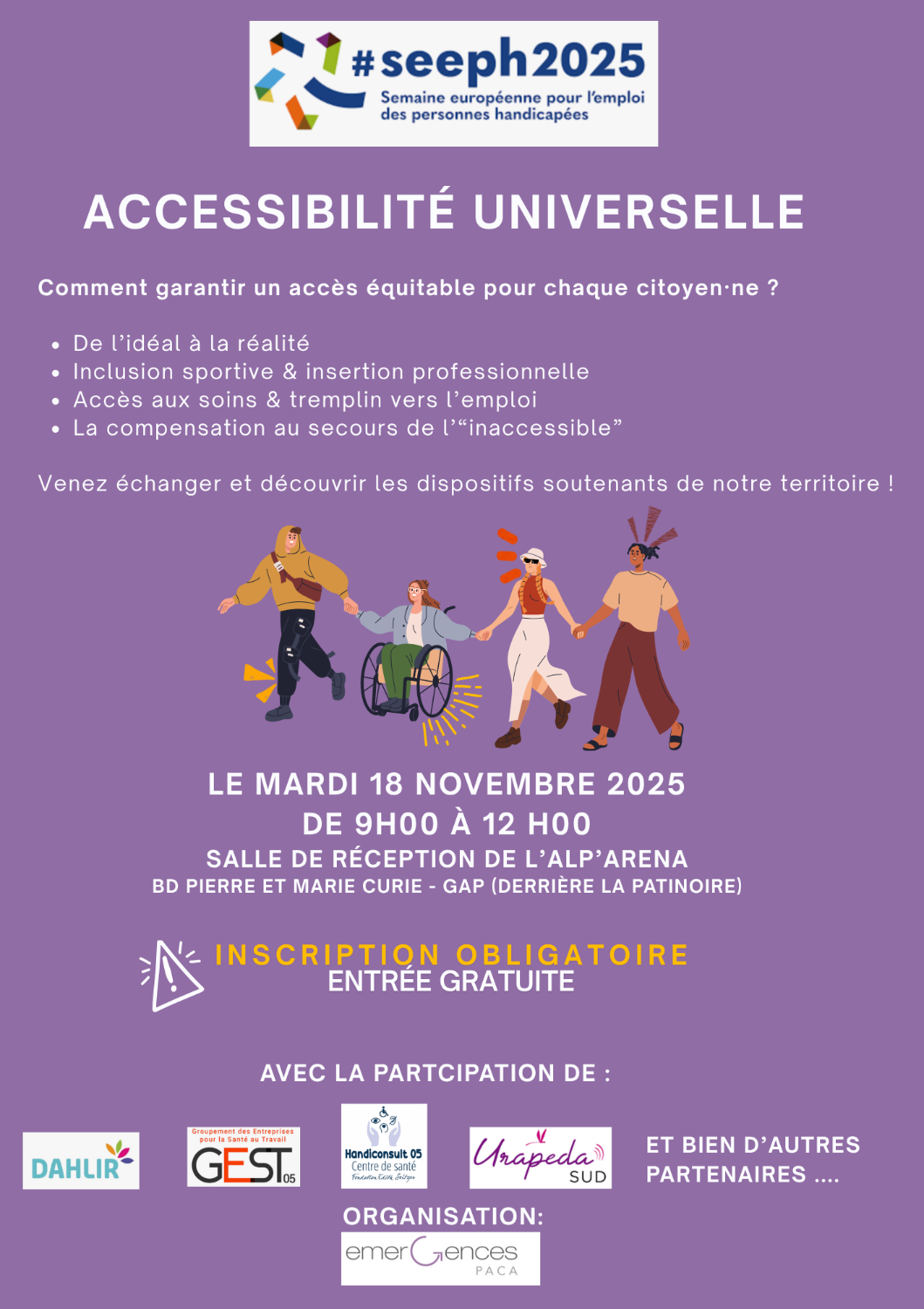 Accessibilité universelle : idéal, réalités, actions concrètes.