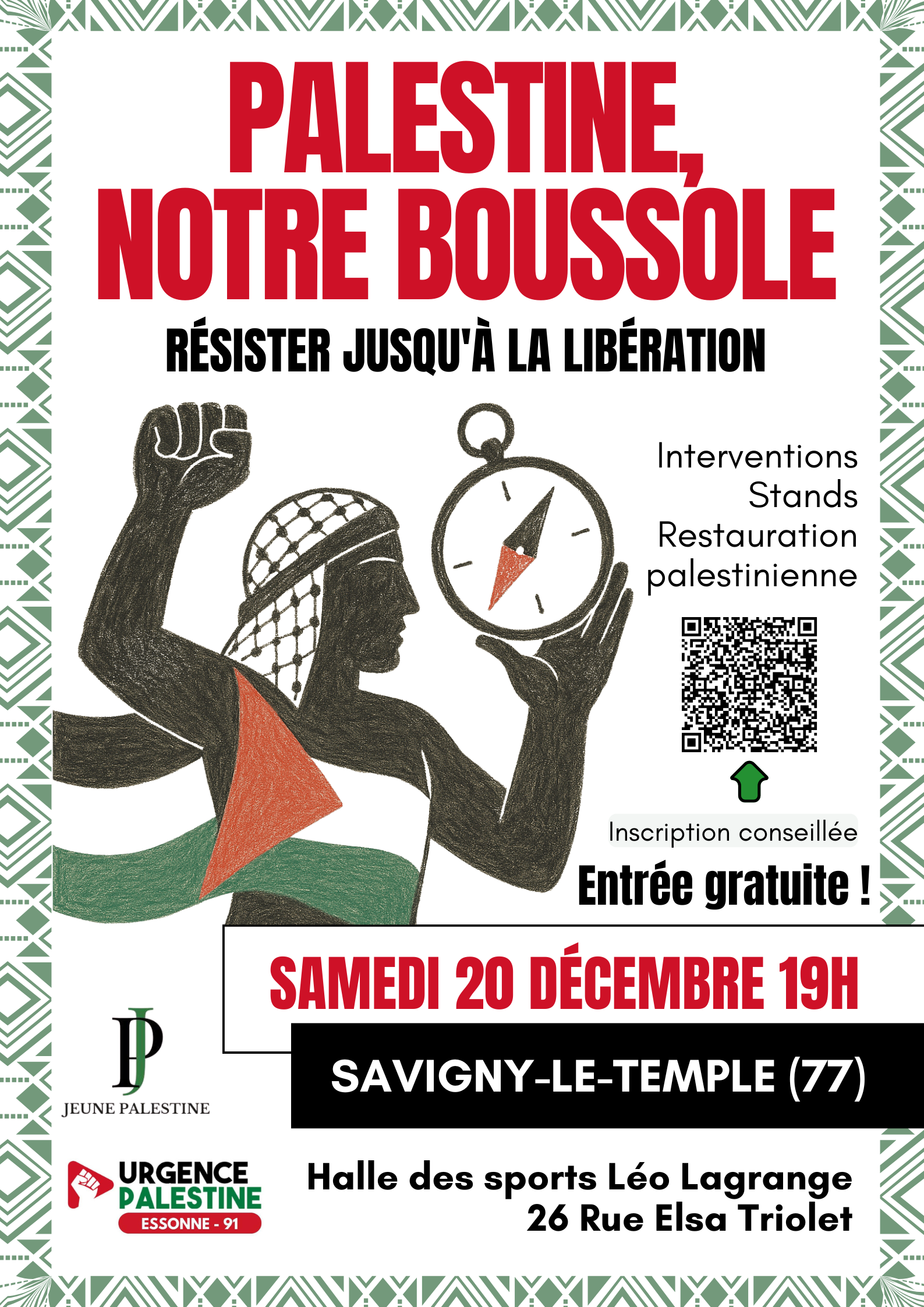 Logo Urgence Palestine Essonne - 91