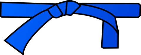 Dessin d'une ceinture bleue