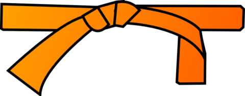 Dessin d'une ceinture orange